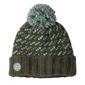 Patagonia Fair Isle Wool Pom Beanie | Winter Ski Nordic Hat